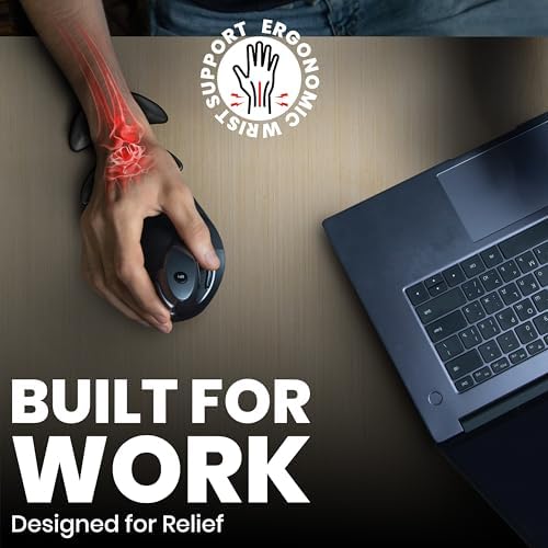GlideX r2.0 Ergonomic Mouse Wrist Rest – Compact Sliding Wrist Pad with Low Profile Design for Desk Laptop Travel, Fits Small to Medium Hands (Black)
