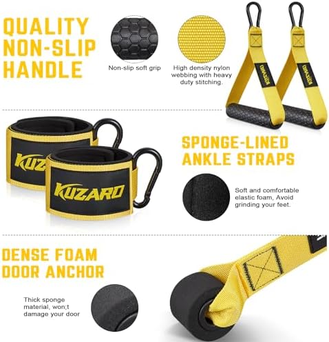 KUZARO Heavy Resistance Bands for Working Out, 300lbs/360lbs Heavy Exercise Bands with Handles, Resistance Bands for Men, Weight Bands Set for Muscle Training, Strength, Yoga, Home Workout Equipment