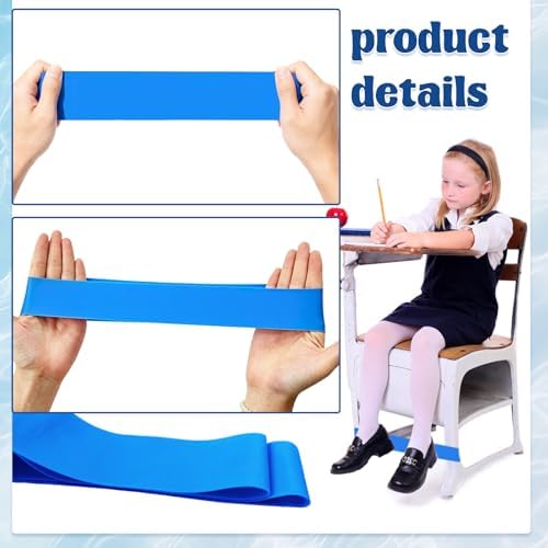 18 Pcs Classroom Chair Bands for Kids with Fidgety Feet,Stretchy Rubber Fidget Bands,Flexible Desks Stretch Foot Band ADHD Autism Tools for Students Sensory