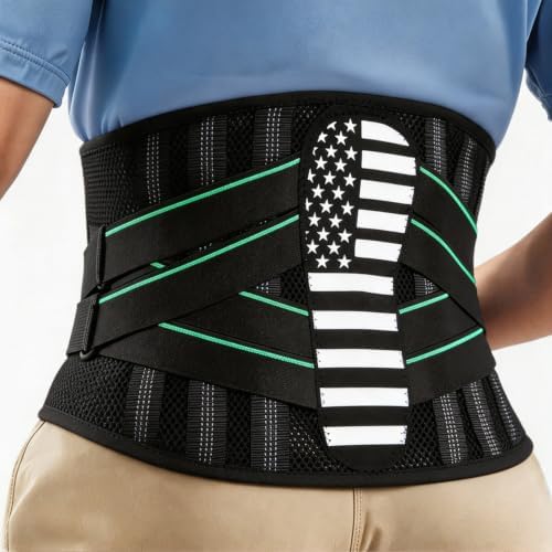 Back Brace for Lower Back Pain Relief with Inflatable Lumbar Support Pad