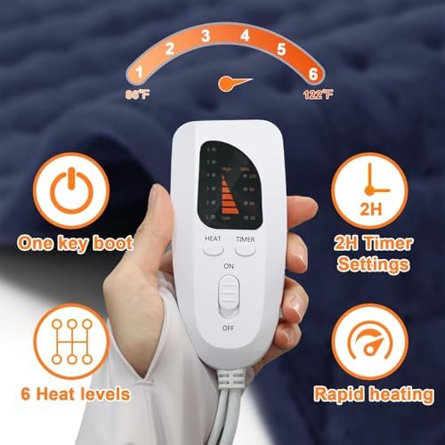Heating Pad,Electric Heating Pads,Heating Pad for Back,DarkBlue,40x20 Inch