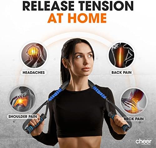 Cheer Collection Neck Stretcher Exerciser for Neck Pain Relief - Neck Massager and Posture Corrector for Women and Men, Neck Cervical Traction Device for Back and Shoulder Relief, 30-35 Lbs