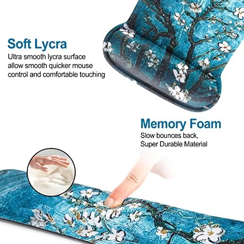 ToLuLu Keyboard Wrist Rest Pad Ergonomic Mouse Pad Set, Gel Mousepad for PC