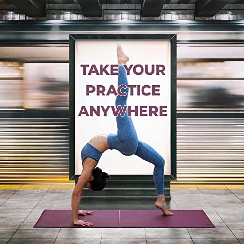 Koru Fold & Roll Yoga Mat - Patented Design, Cleaner Alternative to Traditional Yoga Mats, 6mm Thick, 7P Free, SGS Certified, 68" x 24"