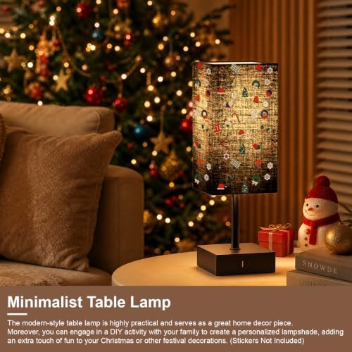 Bedside Table Lamps for Bedroom Touch Nightstand Lamp with USB C+A