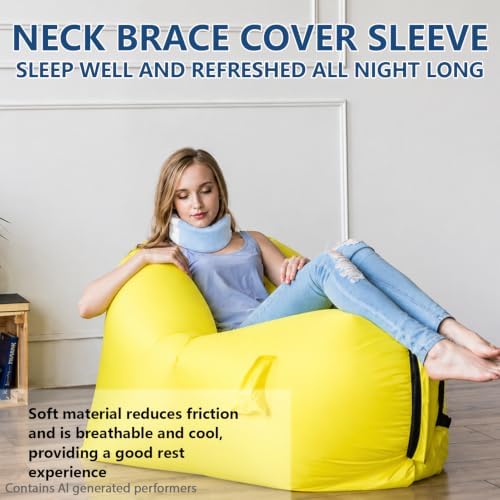 4 Pcs Breathable Neck Brace Covers, Cervical Support Sleeves, Unisex