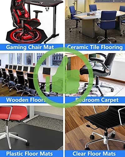 Office Chair Wheels Grykot Chair Wheels Replacement 5-Pack, Office Chair Casters Heavy Duty Replacement for Hardwood Floors and Carpet, 2 inch Fits 99%, Black