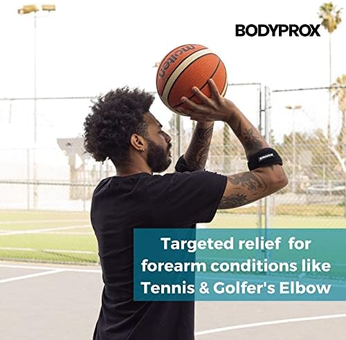 Bodyprox Elbow Brace 2 Pack for Tennis & Golfer's Elbow Pain Relief