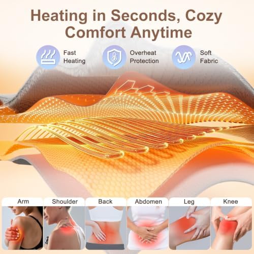 IGXHAVIZ Electric Heating Pad with Adjustable Belt
