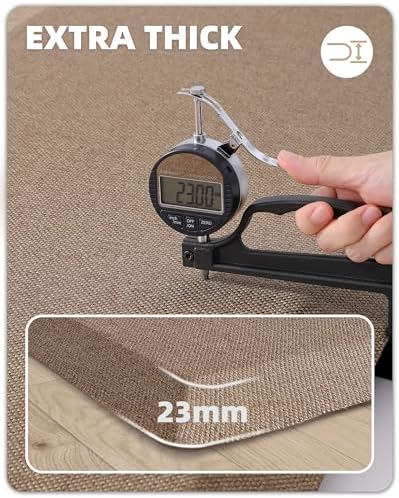 Color&Geometry Anti Fatigue Cushion Mat for Home Office Comfort Standing 48"x20", 0.9 Inch Thick, Non-Slip Padded Ergonomic Floor Mat for Standing Desk, Kitchen Sink and Laundry, Khaki