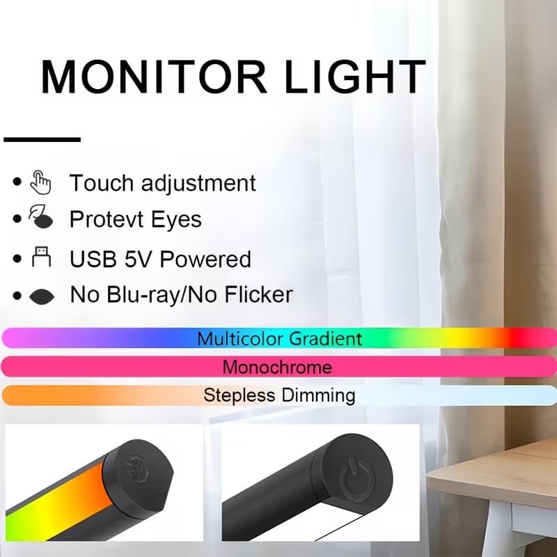 15.74'' Gaming Monitor Light Bar with 9 RGB Ambient Backlight