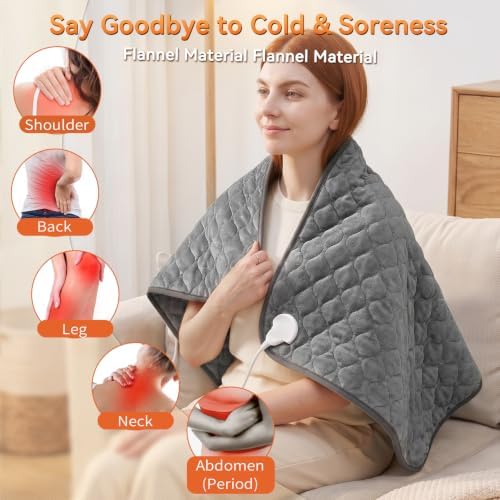 Focbeo King Size Heating Pad for Back 32"x24" Extra Large Heat Pad