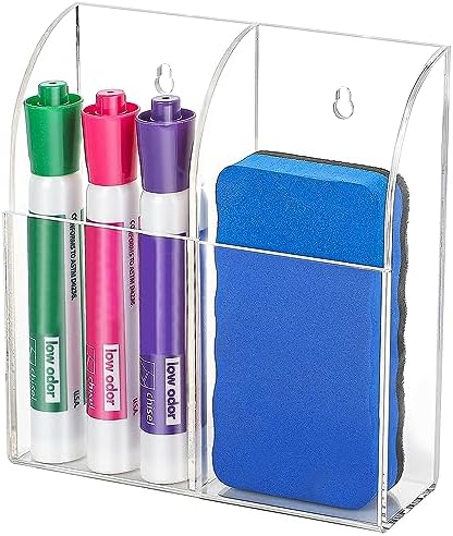 MaxGear Wall Marker Holder & Remote Control Organizer 2-Compartment