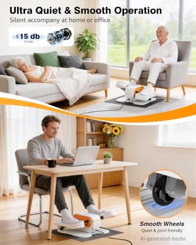 Under Desk Elliptical Mini Electric Leg Exerciser While Sitting for Seniors
