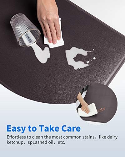 SIXHOME Kitchen Mat Set of 2 Anti Fatigue Standing Mat for Kitchen, Office, Laundry Room and Stand-up Desks Brown