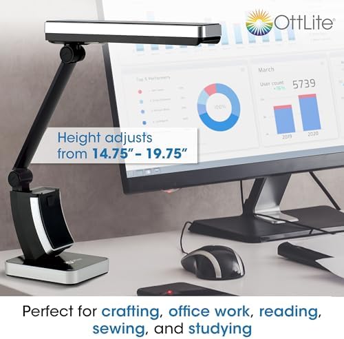 OttLite 13-Watt Slimline CFL Task Lamp, Black
