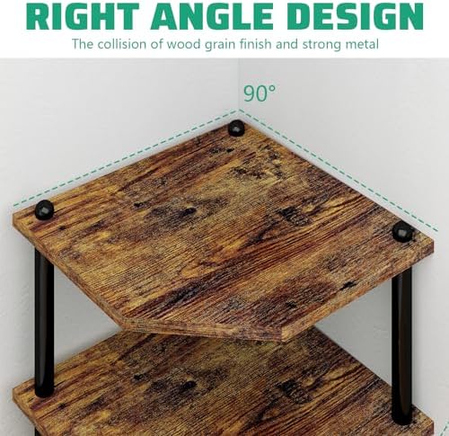 Corner Shelf Stand for Desk - 90° Corner Design to Free Up Desktop