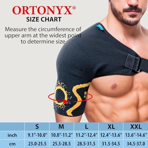 ORTONYX Shoulder Stability Brace Compression Sleeve Rotator Cuff Support