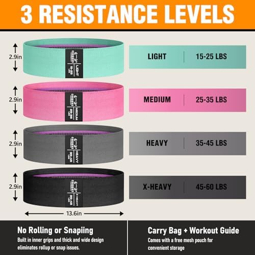 Fabric Resistance Bands for Working Out