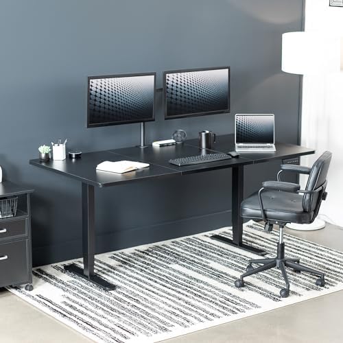 VIVO Black 71 x 36 in Standing Desk, DESK-KIT-2B7B-36
