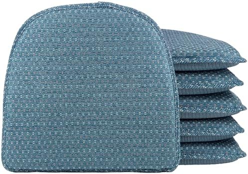Klear Vu Raindrop The Gripper Non Slip Chair Cushions, Soft & Comfortable Seat Pad, Sitting Pillow for Kitchen, Dining or Office, 6 Count (Pack of 1), Wedge