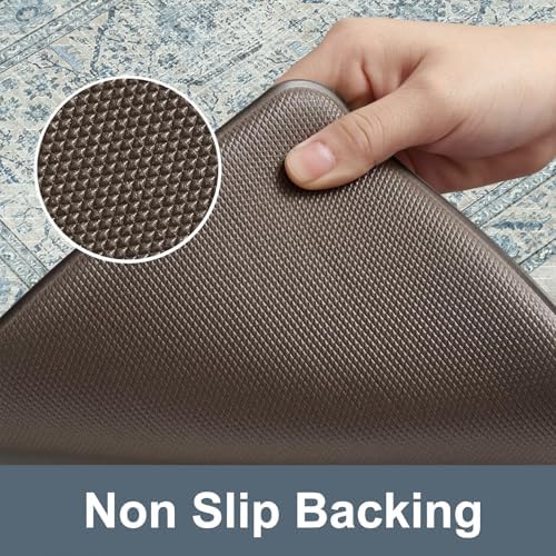 KIMODE Anti Fatigue Kitchen Mat, Boho Distressed Kitchen Rugs Sets of 2