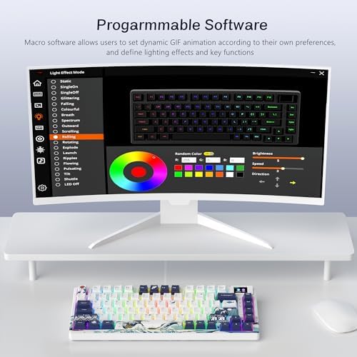 Womier SK80 75% Keyboard with Color Multimedia Display Gaming Keyboard