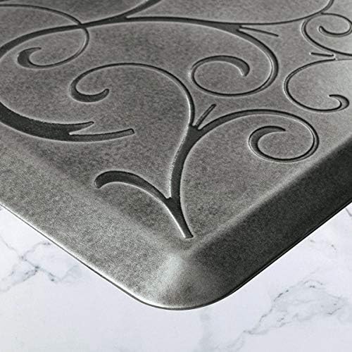 WellnessMats Bella Collection Anti-Fatigue Floor Mat, Polyurethane – Ergonomic Support Pad for Home, Kitchen, Garage, Office Standing Desk – Water Resistant - Made in USA