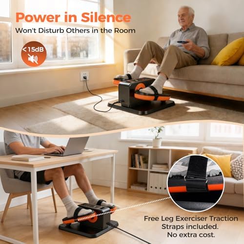 ESL Under Desk Elliptical, Electric Elliptical Leg Exerciser for Seniors