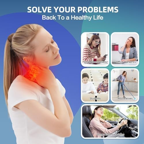 Comness Cervical Traction Device for Neck Pain Relief, Over The Door Neck Stretcher to Restore Natural Curve, Home Use Cervical Neck Traction (Thick)