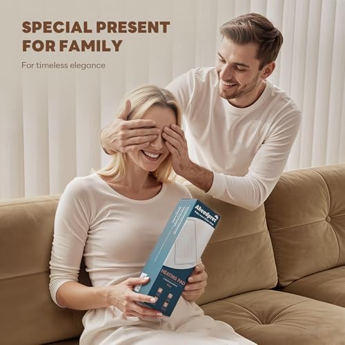 Heating Pad 12''X24'' for Back Neck Shoulder Pain Relief,Blue