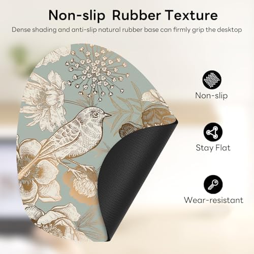 Water Drop Mouse Pad 7.3x8in Non-Slip for Laptop, Turtle