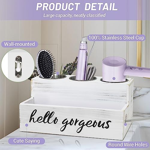 UNISTYLE Hair Dryer Holder Countertop Hair Tool Blow Dryer Holder, Hair Accessories Organizer for Bathroom Decor Supplies Storage and Vanity Caddy for Styling Accessories