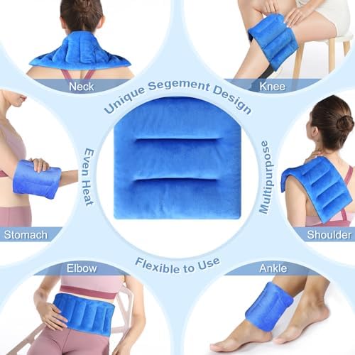 SuzziPad Microwave Heating Pad for Muscle Soreness Fatigue, 7"X16", Blue