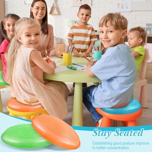Libima 4 Pcs 13 Inch Glitter Wiggle Seat for Sensory Kids, Light Color