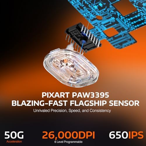 ATTACK SHARK X3 49g Ultra-Lightweight Wireless Gaming Mouse, Orange