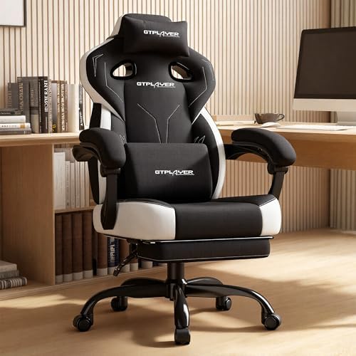 GTPLAYER Gaming Chair for Adults, Ergonomic High Back Chair with Footrest