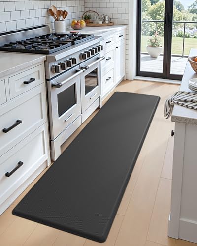 DEXI Anti Fatigue Kitchen Floor Mat Cushioned Standing Runner 70x20, Black