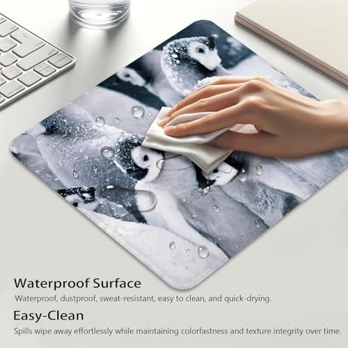 Group of Emperor Penguin Chicks in the Snow Mouse Pad, Durable Desk Mat