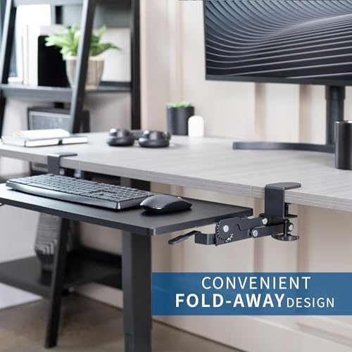 VIVO Black Under Desk 27 x 11 in Adjustable Keyboard Tray, MOUNT-KB08V