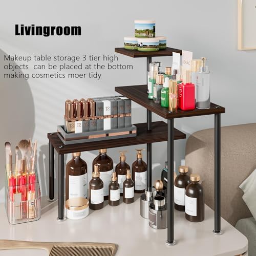 3 Tier Adjustable Countertop Organizer Corner Shelf