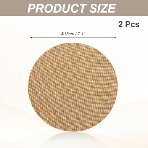 MECCANIXITY 7.1" Round Lampshade Diffuser, Anti-glare Lamp Shade Diffuser Fabric Lamp Cover for Desk Table Light Downlight Spotlight, Tan 2pcs