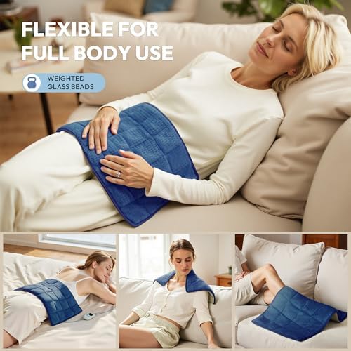 GOTCOZY Heating Pad 12"x24" for Back Pain Relief & Cramps(Navy Blue)