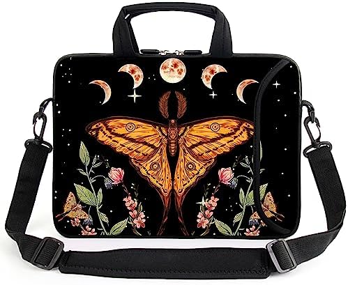 15" laptop sleeve laptop bag chromebook case adjustable shoulder strap with handle accessory pocket for men women (RYD-15-4)