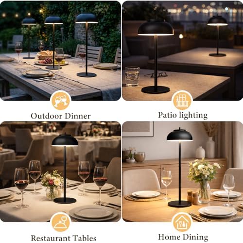 Cordless Table Lamps Rechargeable,Battery Operated Light LED 2 Pack