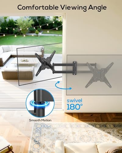 USX STAR Corner TV Wall Mount Long Arm Full Motion for 42 50 55 65 inch TVs