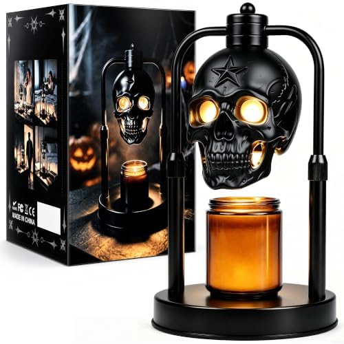 Esup Skull Candle Warmer Lamp with Timer, Year-Round Gothic Decor