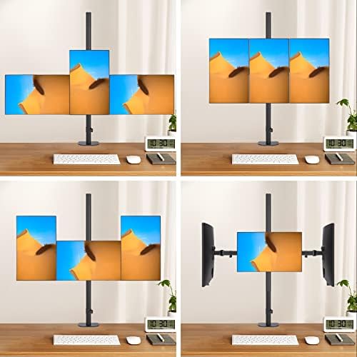 Pholiten Triple Monitor Stand for 13-27" LCD Desk Mount
