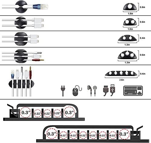 White Cable Management Organizer Kit 4 Cable Sleeve Split 311Pcs