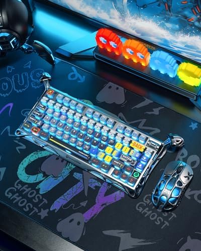 GravaStar Mercury K1 Pro 75% Wireless Mechanical Gaming Keyboard, Hot-Swap